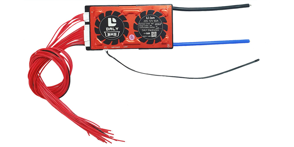 ПЛАТА SMART BMS DALY LI-ION 20S60A 74V 60A BLUETOOTH