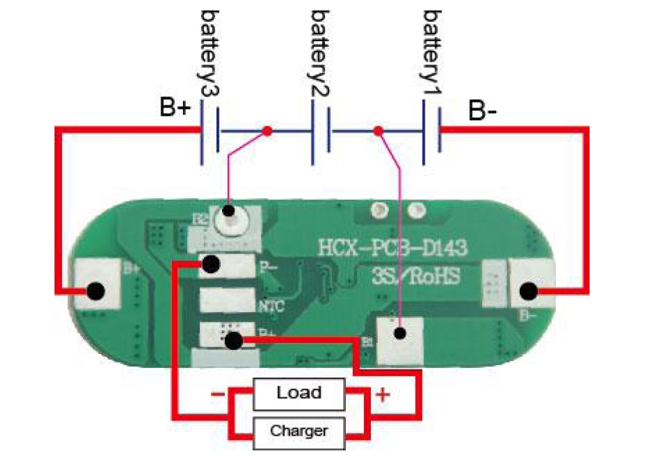 ПЛАТА BMS MAXPOWER LI-ION С БАЛАНСИРОМ 3S8A 11.1B 8A