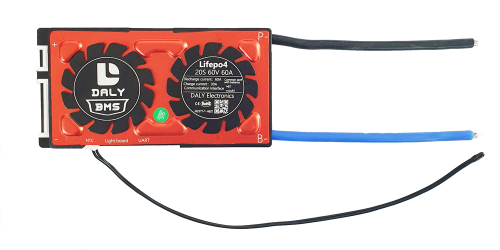 ПЛАТА SMART BMS LIFEPO4 20S60A 60V 60A BLUETOOTH