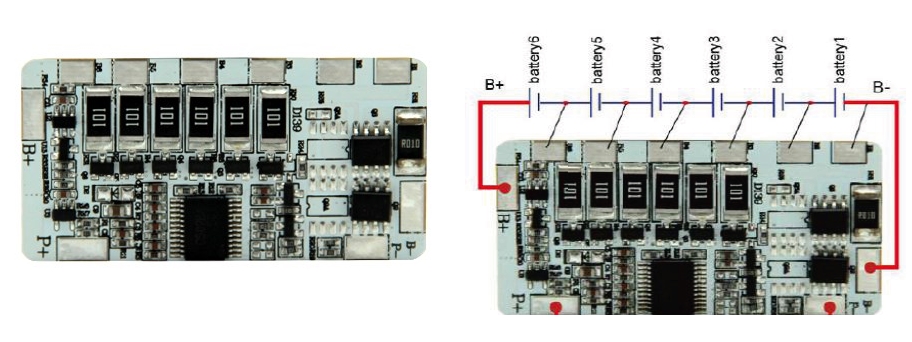 ПЛАТА BMS MAXPOWER LI-ION C БАЛАНСИРОМ 6S8A 22.2B 8A