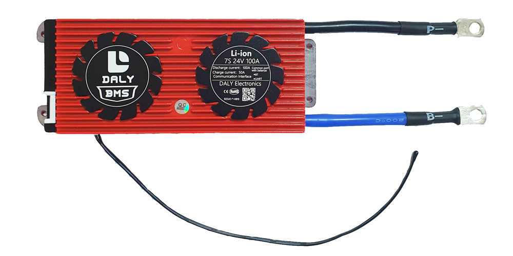 ПЛАТА SMART BMS DALY LI-ION 7S100A 24V 100A BLUETOOTH
