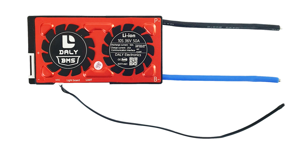 ПЛАТА SMART BMS DALY LI-ION 10S50A 36V 50A BLUETOOTH