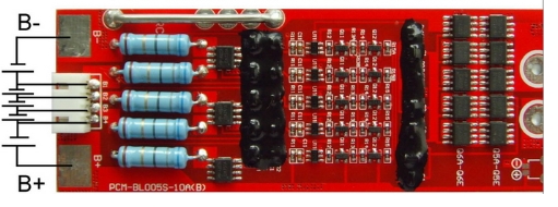 ПЛАТА BMS MAXPOWER LI-ION С БАЛАНСИРОМ 5S12A 18.5B 12A