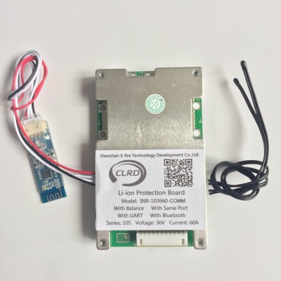 ПЛАТА BMS MAXPOWER LI-ION C БАЛАНСИРОМ И UART/BLUETOOTH 10S60A 37B 60A