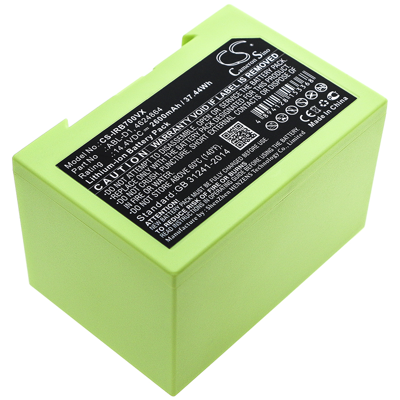 АККУМУЛЯТОР ДЛЯ ПЫЛЕСОСА IROBOT ROOMBA I7, ROOMBA I7+ СЕРИЙ (P/N: ABL-D1), LI-ION 14.4V 2600Mah