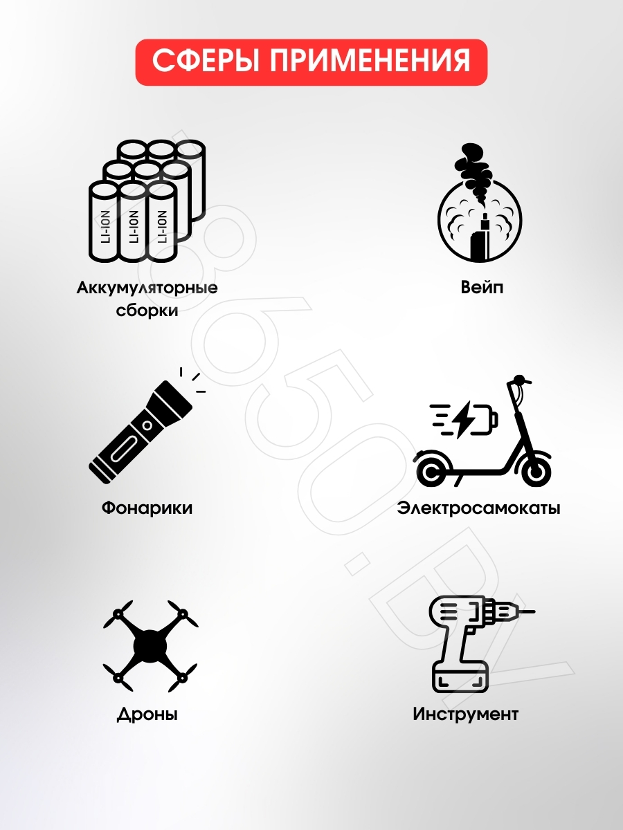 АККУМУЛЯТОР SAMSUNG INR18650-30Q (3.7 B 3000 MAH 20 A) LI-ION