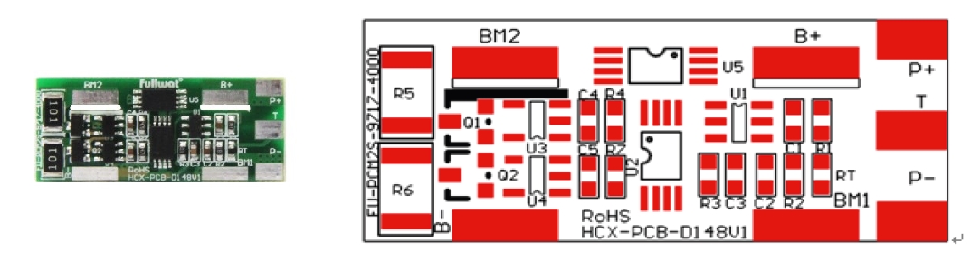 ПЛАТА BMS MAXPOWER LI-ION С БАЛАНСИРОМ 2S4A 7.4B 4A
