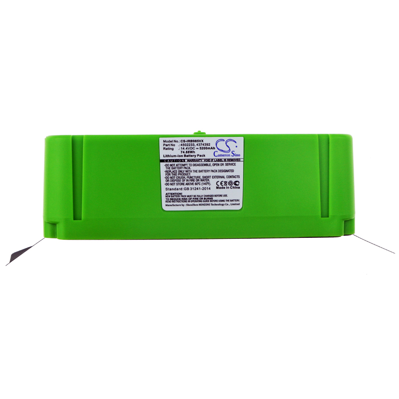 АККУМУЛЯТОР ДЛЯ ПЫЛЕСОСА IRobot 14.4B 5200Mah CS-IRB985VX