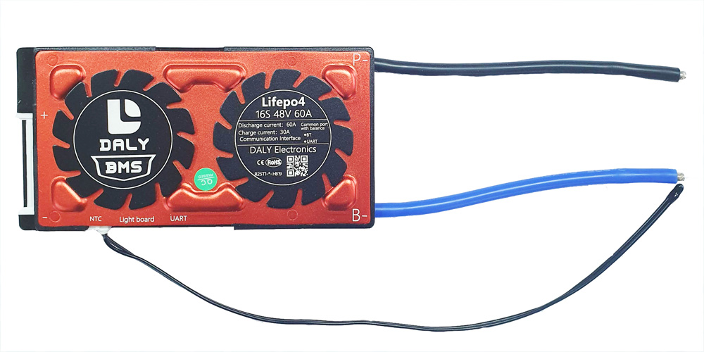 ПЛАТА SMART BMS LIFEPO4 16S60A 48V 60A BLUETOOTH